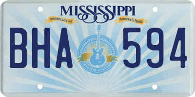 MS license plate BHA594