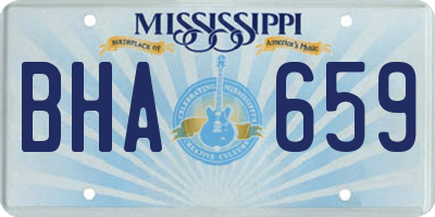 MS license plate BHA659