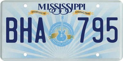 MS license plate BHA795