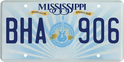 MS license plate BHA906