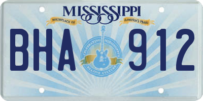 MS license plate BHA912