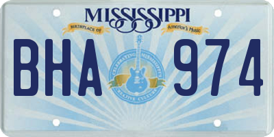 MS license plate BHA974