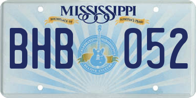 MS license plate BHB052