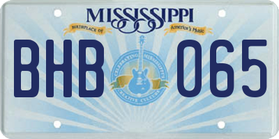 MS license plate BHB065