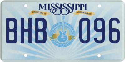 MS license plate BHB096