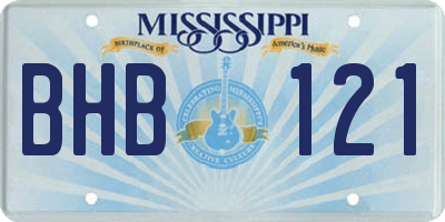 MS license plate BHB121