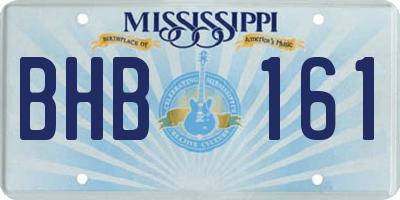 MS license plate BHB161