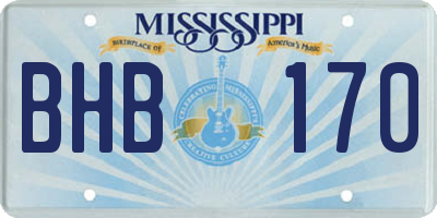 MS license plate BHB170