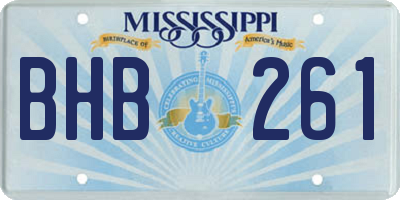 MS license plate BHB261