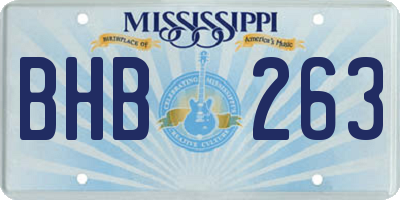 MS license plate BHB263