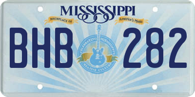 MS license plate BHB282