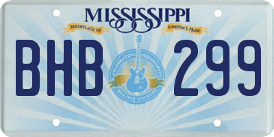 MS license plate BHB299