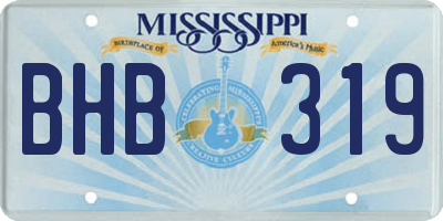 MS license plate BHB319