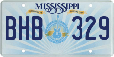MS license plate BHB329