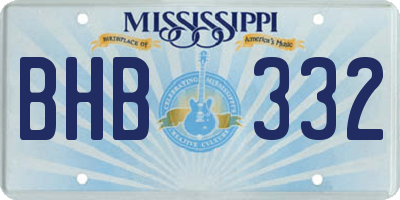 MS license plate BHB332