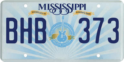MS license plate BHB373