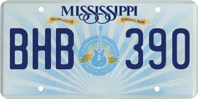 MS license plate BHB390