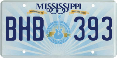 MS license plate BHB393