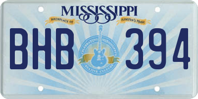 MS license plate BHB394