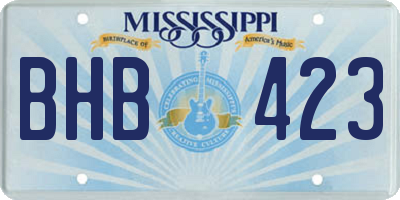 MS license plate BHB423