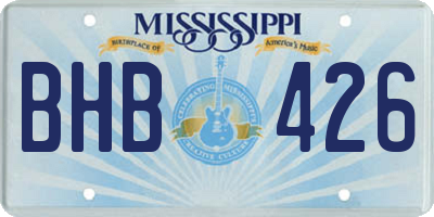 MS license plate BHB426