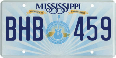 MS license plate BHB459