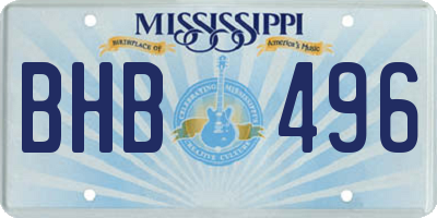 MS license plate BHB496