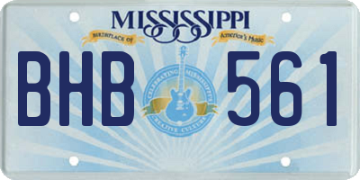 MS license plate BHB561