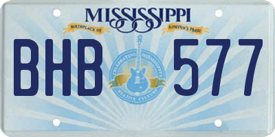 MS license plate BHB577