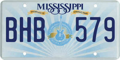 MS license plate BHB579