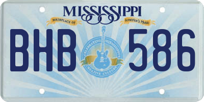 MS license plate BHB586