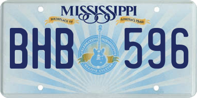 MS license plate BHB596
