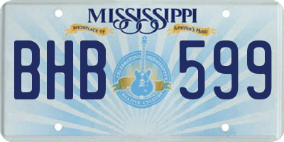 MS license plate BHB599