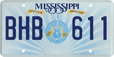 MS license plate BHB611