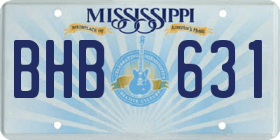 MS license plate BHB631