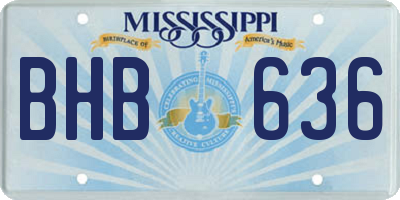 MS license plate BHB636