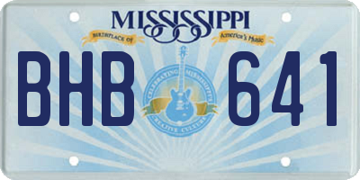MS license plate BHB641