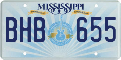 MS license plate BHB655