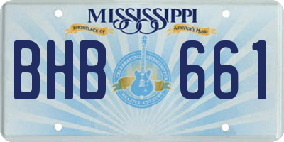 MS license plate BHB661