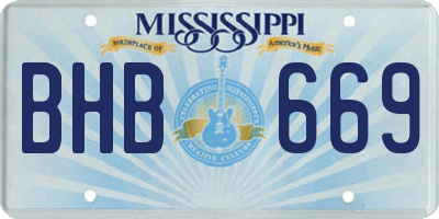 MS license plate BHB669