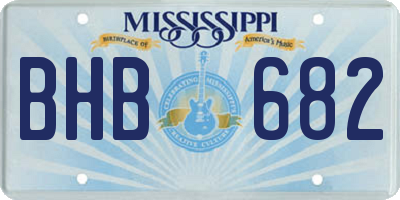 MS license plate BHB682