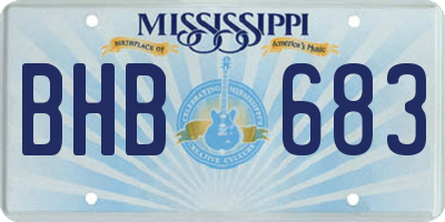 MS license plate BHB683