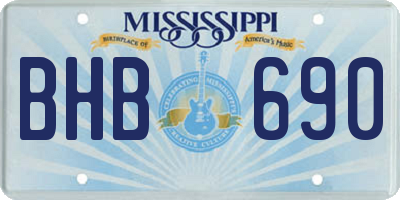 MS license plate BHB690