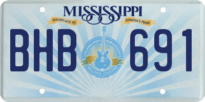 MS license plate BHB691