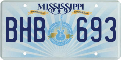 MS license plate BHB693