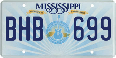 MS license plate BHB699