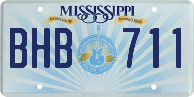MS license plate BHB711