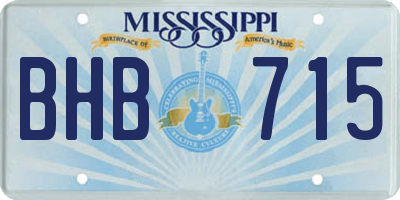 MS license plate BHB715