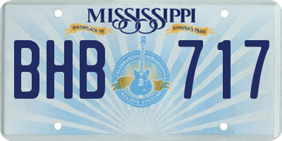 MS license plate BHB717