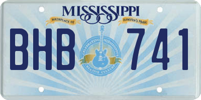 MS license plate BHB741